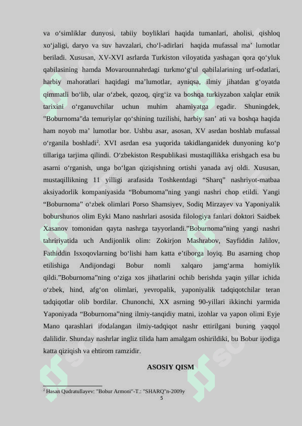 Boburnoma asarida mmovorounnahr shaxarlari tasviri 5
