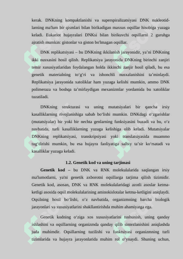 Irsiyatning molekular asoslari 6