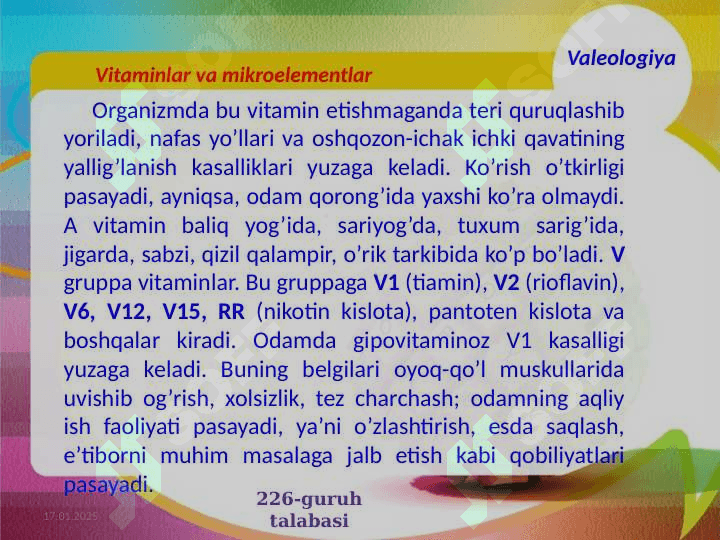 Vitaminlar va mikroelementlar 4