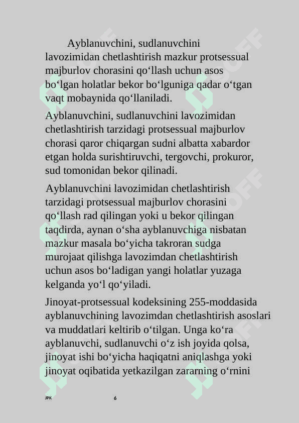 LAVOZIMDAN CHETLASHTIRISH. 6