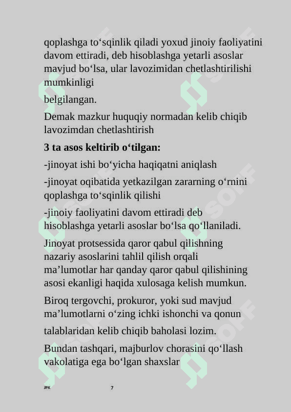 LAVOZIMDAN CHETLASHTIRISH. 7