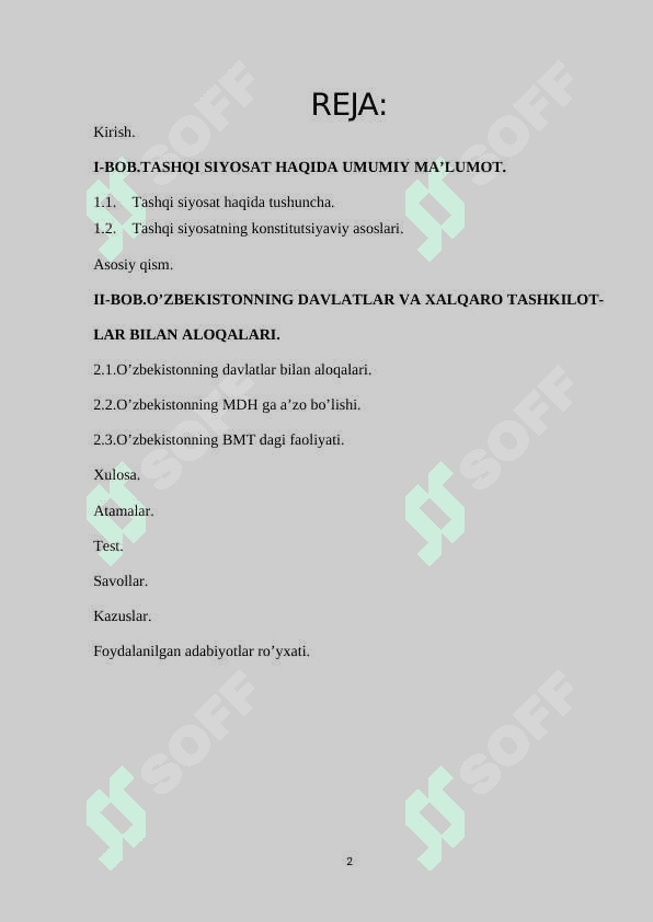 TASHQI SIYOSATNING KONSTITUTSIYAVIY ASOSLARI 2