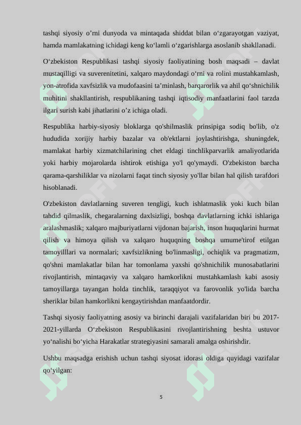 TASHQI SIYOSATNING KONSTITUTSIYAVIY ASOSLARI 5