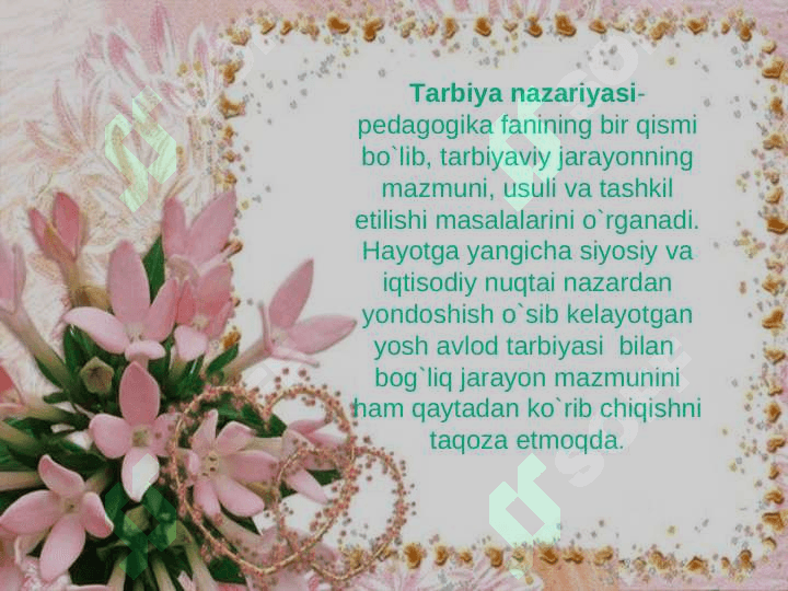 Tarbiya jarayonining mazmuni va tarbiya tamoyillari metodlari 4