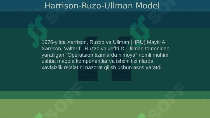 Xavfsizlik modellari 7