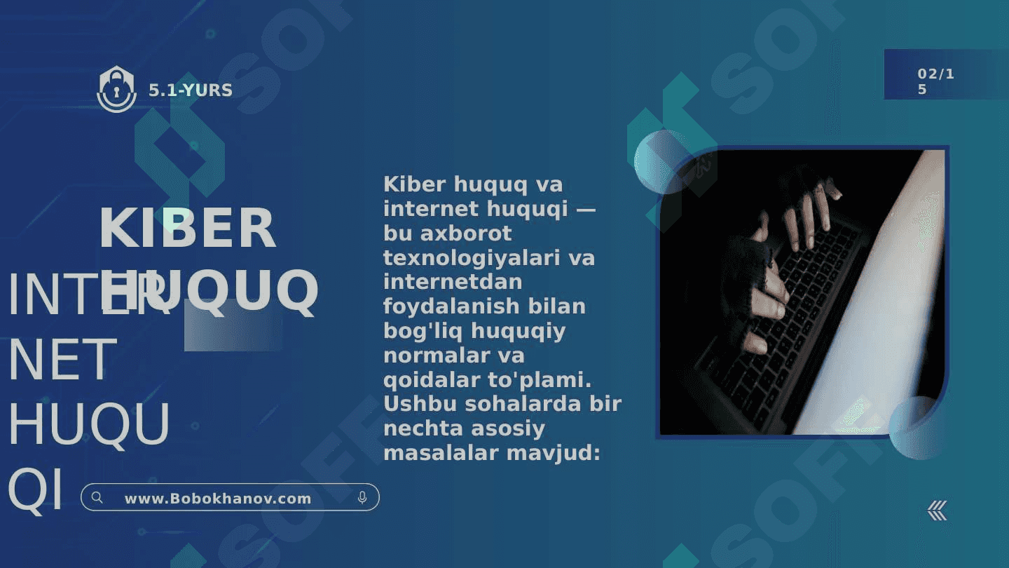 KIBER HUQUQ VA INTERNET HUQUQINING XALQARO VAA MILLIY MIQYOSIDA SHKLLANTIRISH ASOSLARI 2