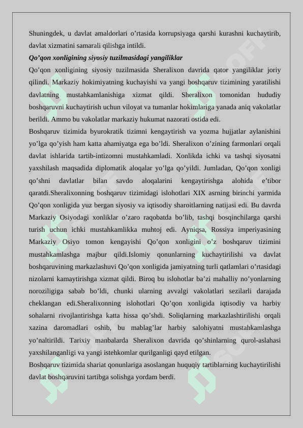 Sheralixon davrida Qo‘qon xonligi 25 6