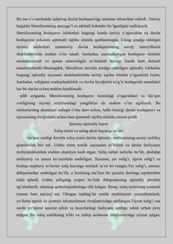 Sheralixon davrida Qo‘qon xonligi 25 7