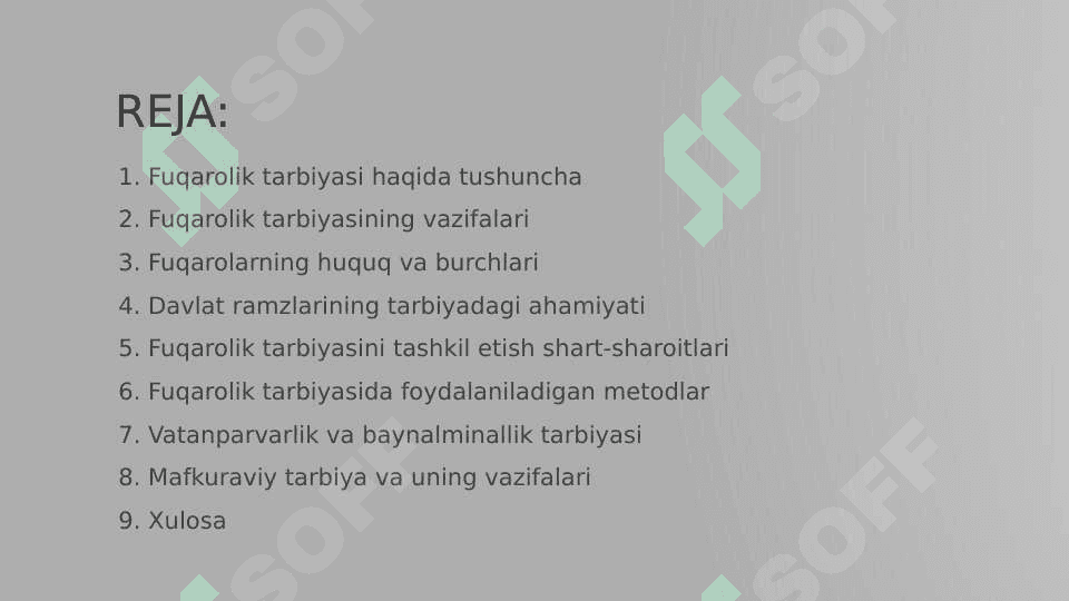 Fuqarolik va mafkuraviy tarbiyalar (Фуқаролик ва мафкуравий тарбиялар) 2