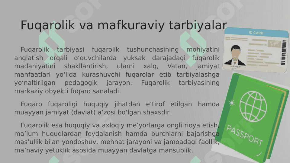 Fuqarolik va mafkuraviy tarbiyalar (Фуқаролик ва мафкуравий тарбиялар) 3