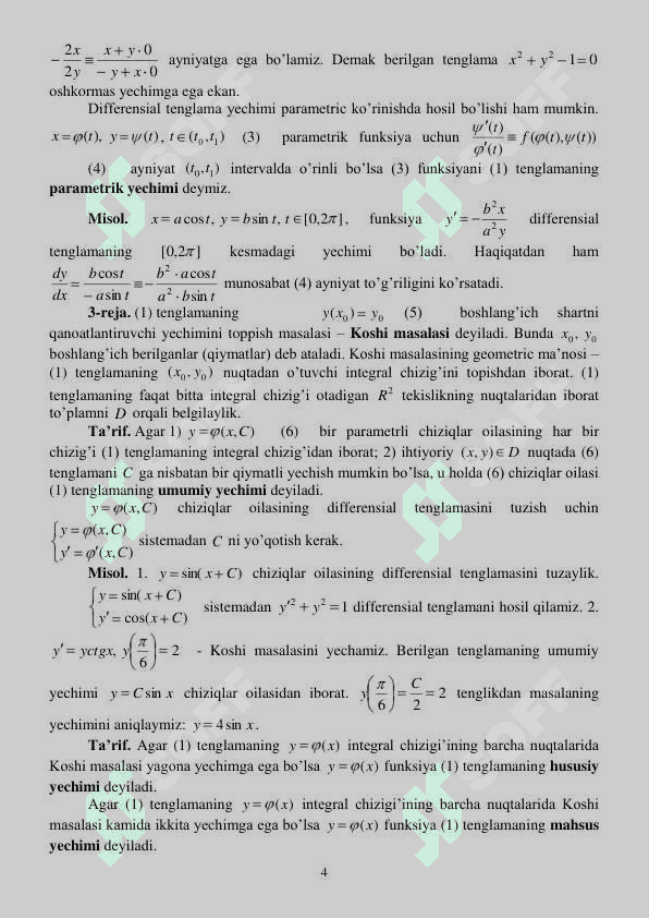 Differensial tenglama 4