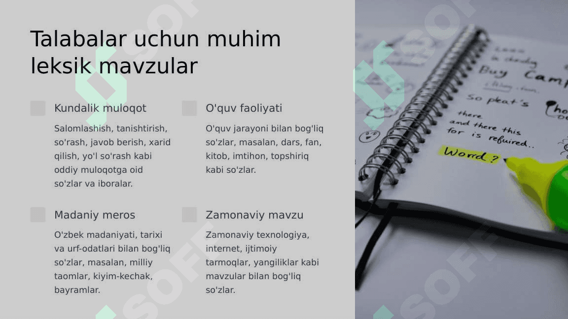 Talabalar leksikasi 5
