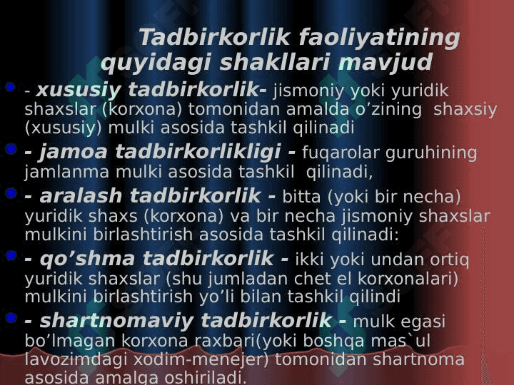 XUSUSIY KAPITAL TUGRISIDA XISOBOT 8