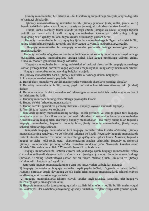 Huquqiy munosabatlar va huquq tizimi 3