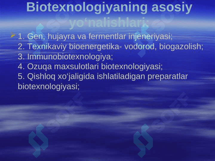 Genetik muhandislik , biotexnologiya uning uslubiyoti 7