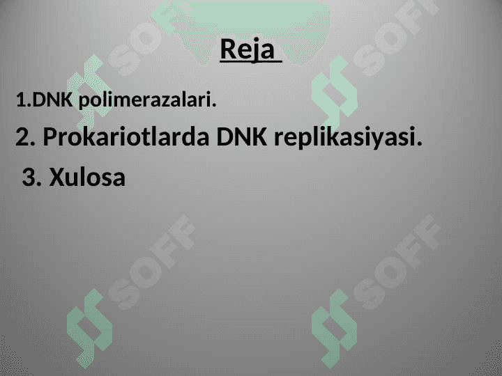 Prokariot va eukariot DNK polemerazaari 4
