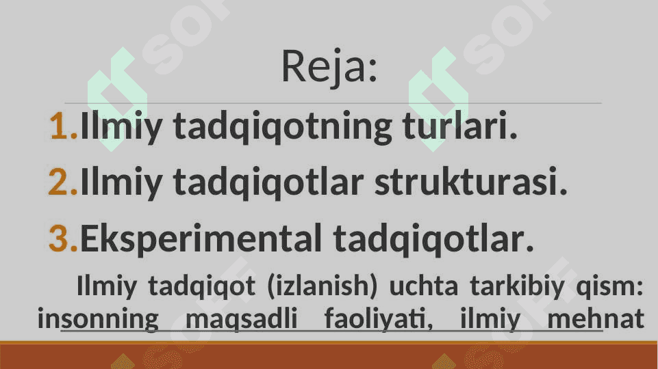 Ilmiy tadqiqotlarni olib borish asoslari 2