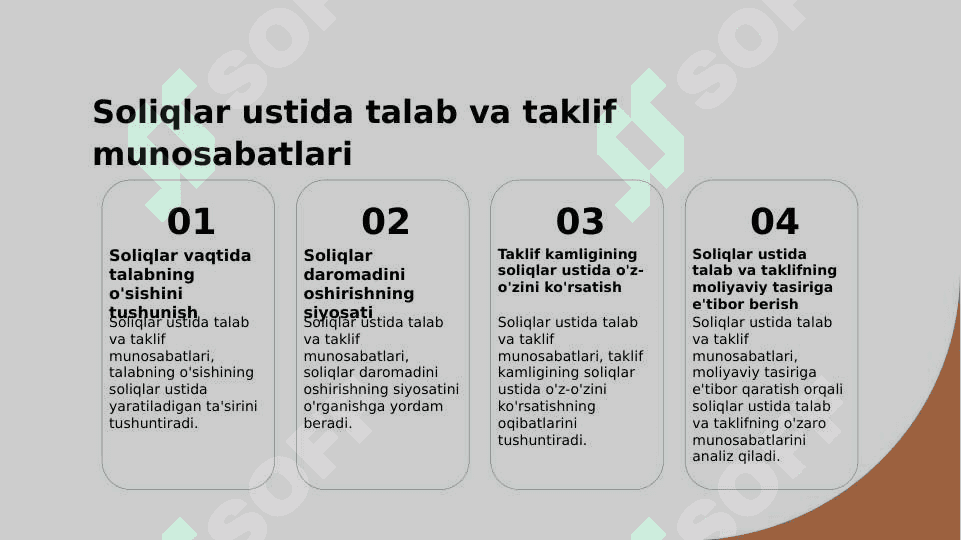 Soliqlarni yalpi talab va yalpi taklifga ta'siri. 6