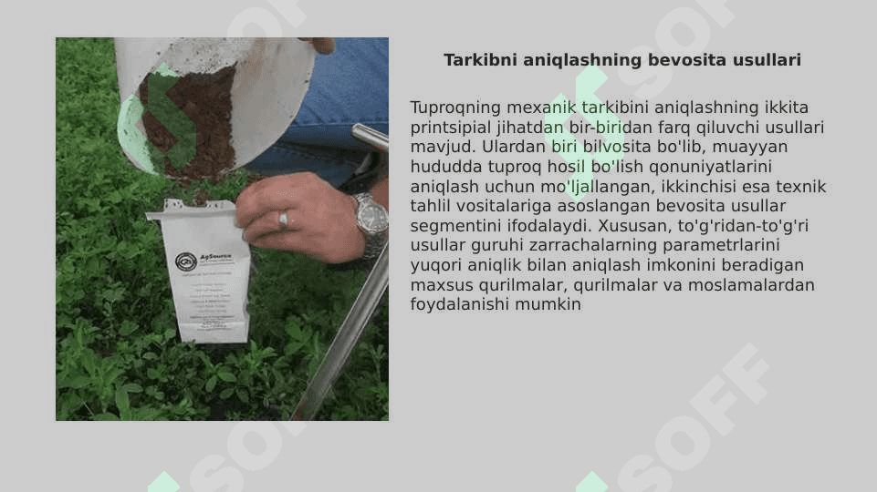 Tuproqning granulometrik tarkibi 6