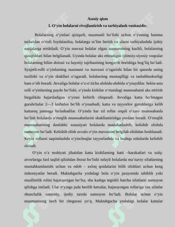 Uch yoshli bolalarda harakatli va so‘z o‘yinlarini tashkil etish 7