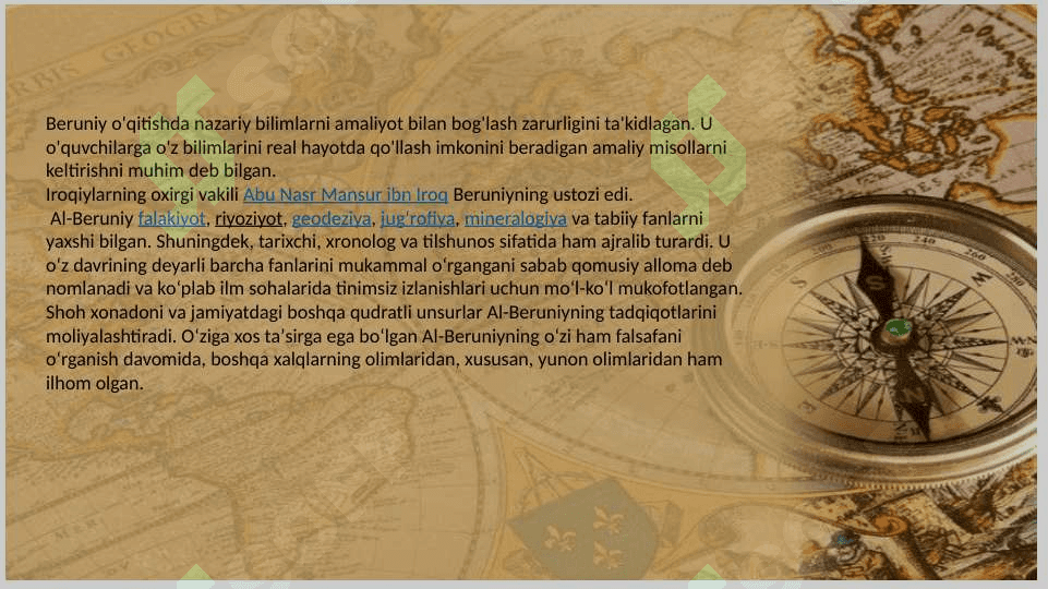 Abu Rayhon Beruniyning pedagogik qarashlari 4