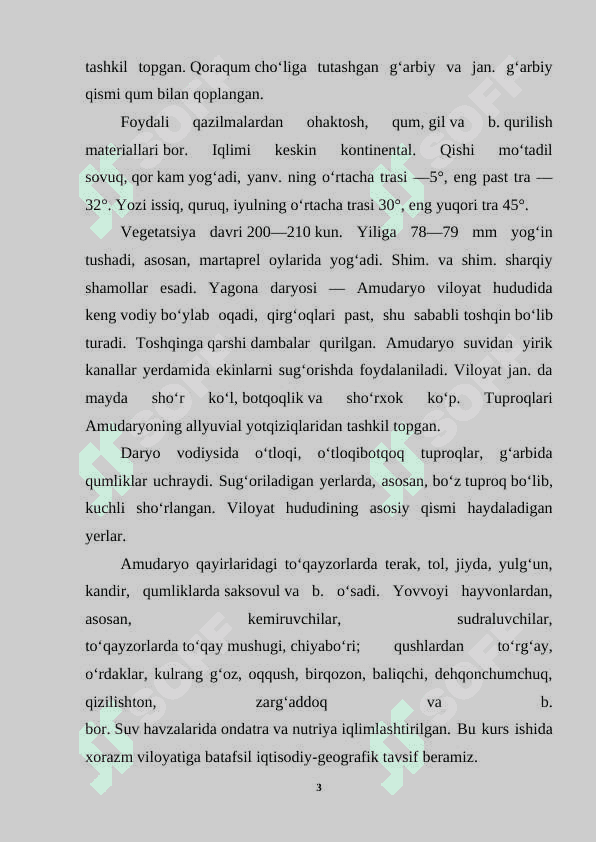Xorazm viloyatiga umumiy iqtisodiy-ijtimoiy tavsif 3