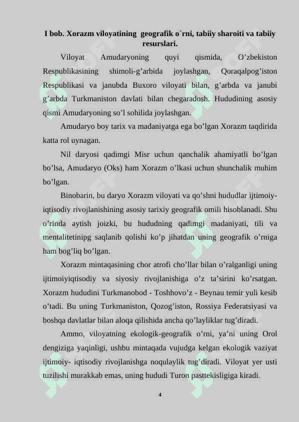 Xorazm viloyatiga umumiy iqtisodiy-ijtimoiy tavsif 4
