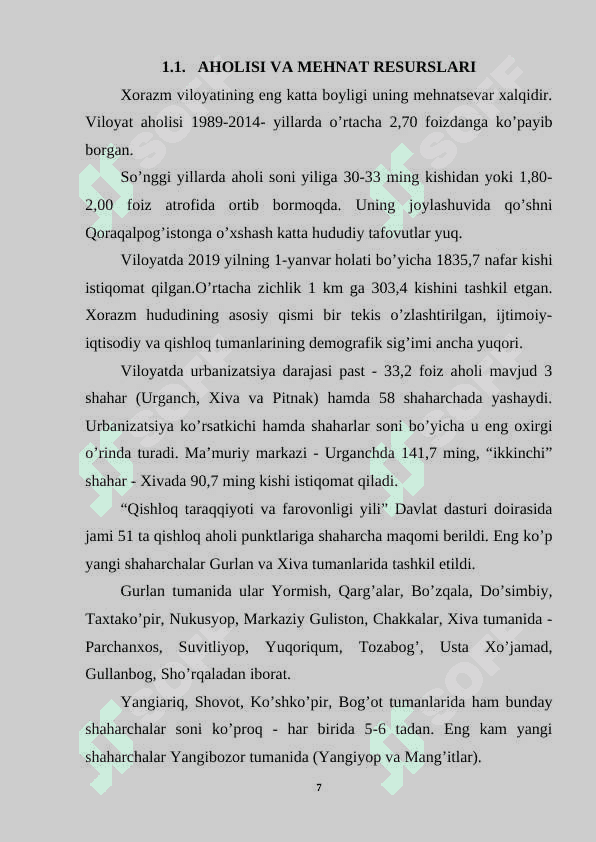 Xorazm viloyatiga umumiy iqtisodiy-ijtimoiy tavsif 7