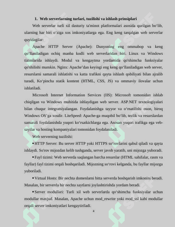 Web serverlarni boshqarish. Asosiy tushunchalar 4