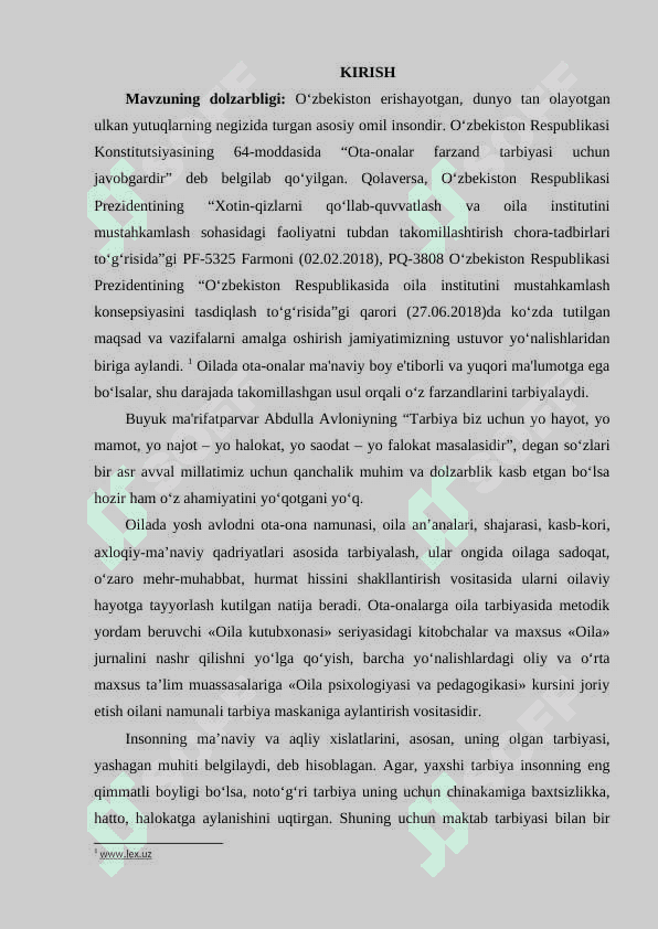 Sotsiologlarning oila va oilada bola tarbiyasi yuzasidan o‘tkazgan sotsiologik tadqiqotlarini o‘rganish va tahlil qilish. 3
