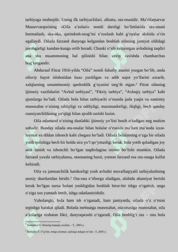 Sotsiologlarning oila va oilada bola tarbiyasi yuzasidan o‘tkazgan sotsiologik tadqiqotlarini o‘rganish va tahlil qilish. 7