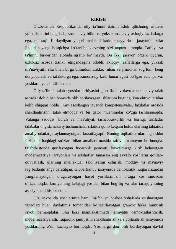 YOSHLAR TA’LIM-TARBIYASI MUAMMOLARI TADQIQ ETISHNING METODLAR 3