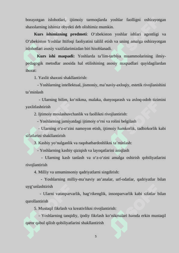 YOSHLAR TA’LIM-TARBIYASI MUAMMOLARI TADQIQ ETISHNING METODLAR 5