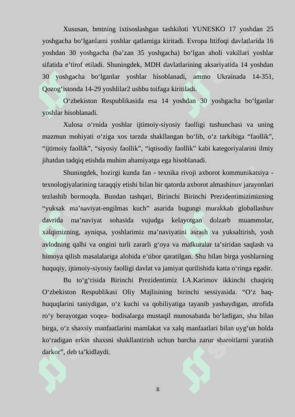 Yoshlar tashkilotchisining shaxs shakllanishiga taʼsiri 8