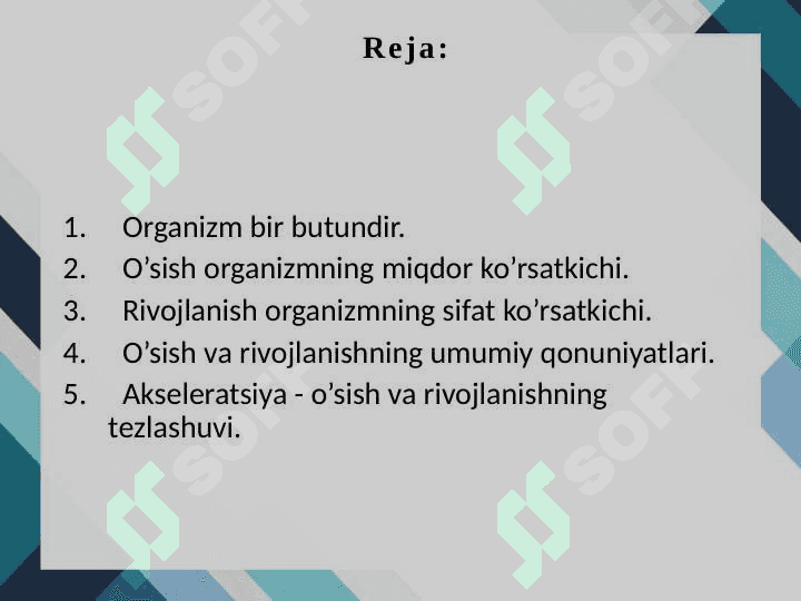 O’sish va rivojlanish qonuniyatlari 2