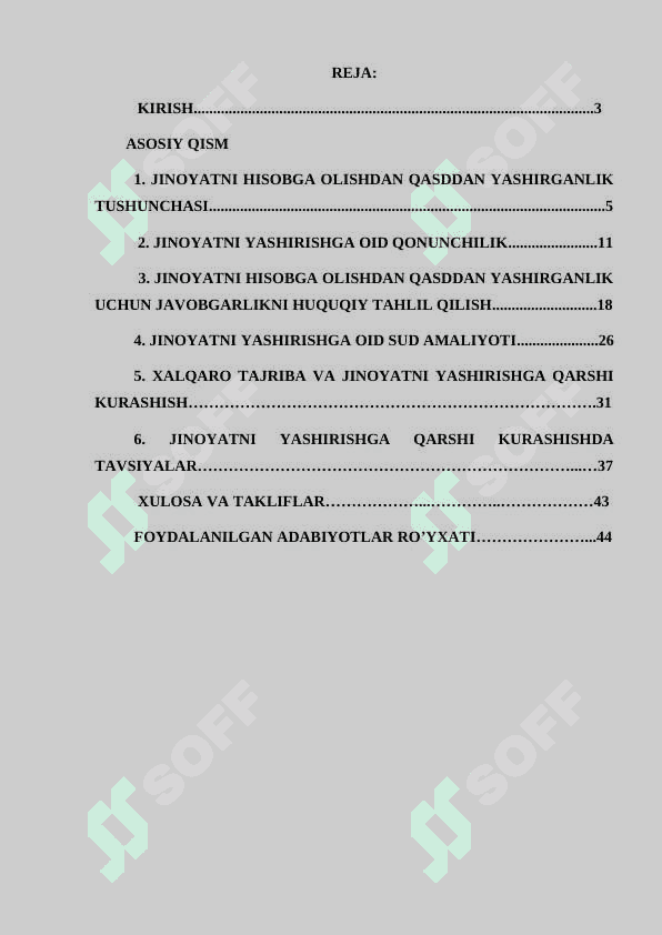 Jinoyatni hisobga olishdan qasddan yashirganlik uchun javobgarlik 2