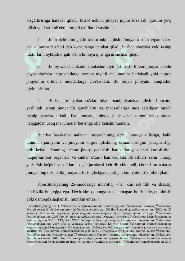 Jinoyatni hisobga olishdan qasddan yashirganlik uchun javobgarlik 6