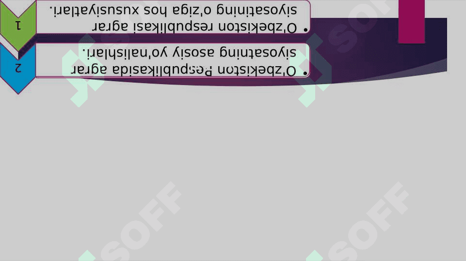 ’zbekiston respublikasi agrar siyosatining mohiyati va asosiy yo’nalishlari 2