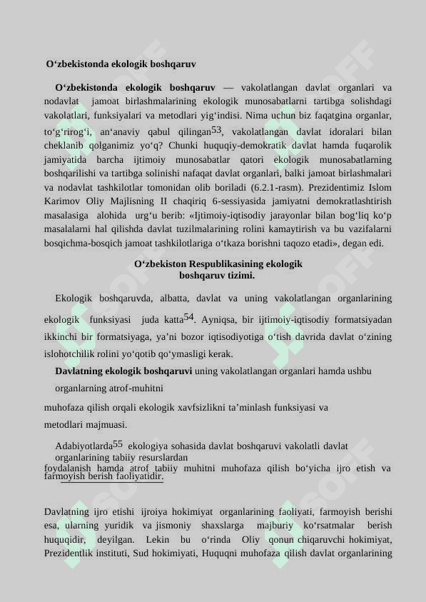 Oliy majlisning ekologik vakolatlari 2