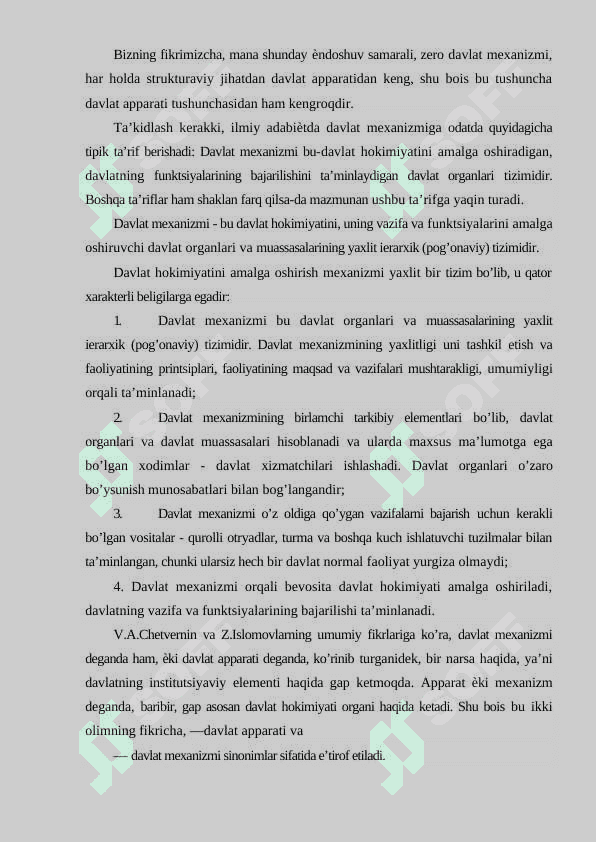 Davlat hokimiyatini amalga oshirish mexanizmi muammolari 3