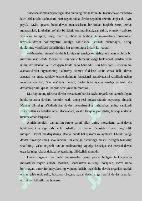 Davlat hokimiyatini amalga oshirish mexanizmi muammolari 4