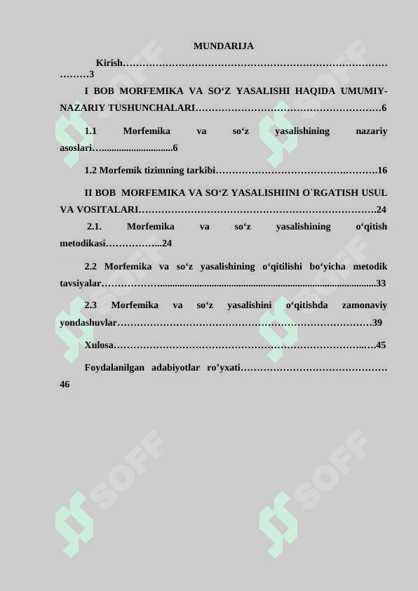 Morfemika va so‘z yasalishini o‘qitish metodikasi 2