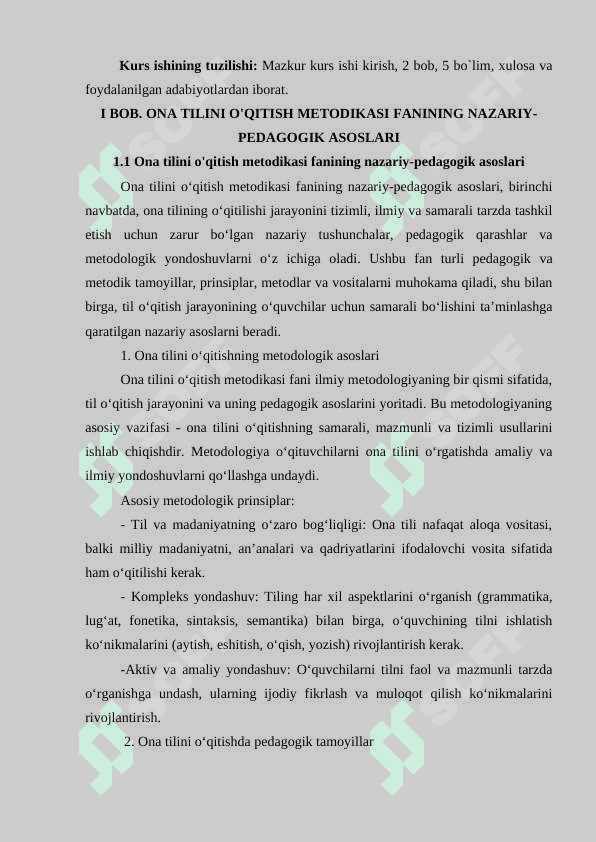 ONA TILINI O'QITISH METODIKASI FANIGA DOIR YONDASHUV VA TAMOYILLAR 5