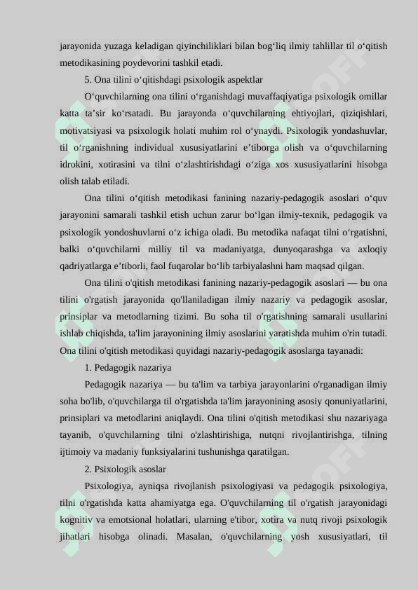 ONA TILINI O'QITISH METODIKASI FANIGA DOIR YONDASHUV VA TAMOYILLAR 7