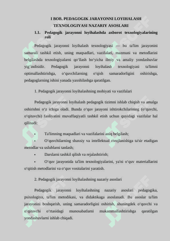pedagogik jarayonni loyihalash texnologiyasi 5