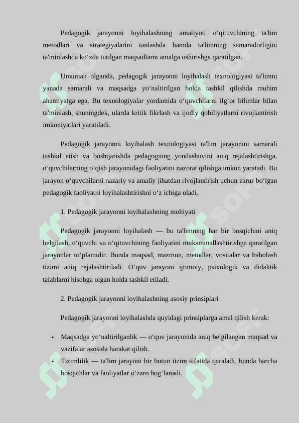 pedagogik jarayonni loyihalash texnologiyasi 7