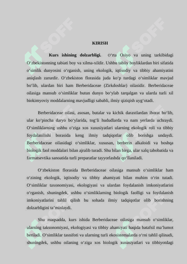 O‘zbekistonda Zirkdoshlar (Berberidaceae Juss) oilasi 3