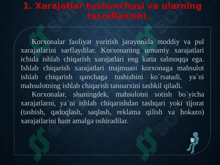 KORXONA RENTABELLIGI, DAROMAD VA XARAJATLAR 2
