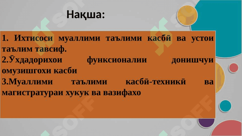 Усулҳои таълим  ва вазифахои ичтимоию касбии педагог. 2