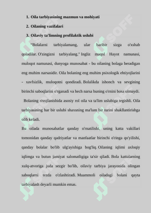 Oila tarbiyasining mazmun va mohiyati 2
